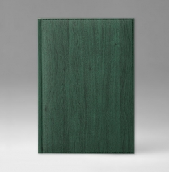 Ежедневник, датированный, Классик, белая, золотой срез, 15х21 см, фиксированный, Альберо, зеленый