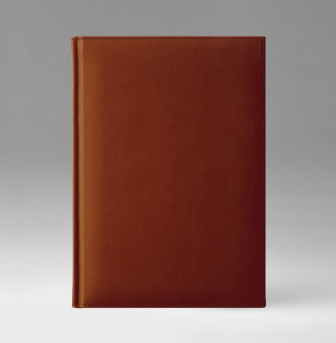 Ежедневник, датированный, Классик, белая, золотой срез, 15х21 см, фиксированный, Принт, английский красный