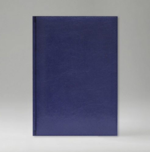 Ежедневник, датированный, Классик, белая, золотой срез, 17х24 см, фиксированный, Имидж, голубой