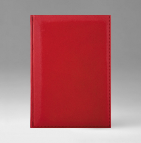 Ежедневник, датированный, Уникум, белая, золотой срез, 15х21 см, фиксированный, Имидж, красный