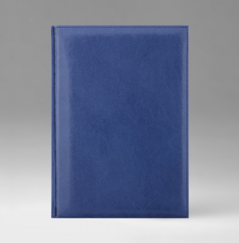 Ежедневник, датированный, Уникум, белая, золотой срез, 15х21 см, фиксированный, Имидж, голубой