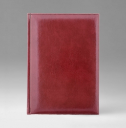 Ежедневник, датированный, Уникум, белая, золотой срез, 15х21 см, фиксированный, Малага, бордовый