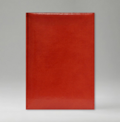 Ежедневник, датированный, Классик, белая, золотой срез, 12х17 см, фиксированный, Имидж, красный