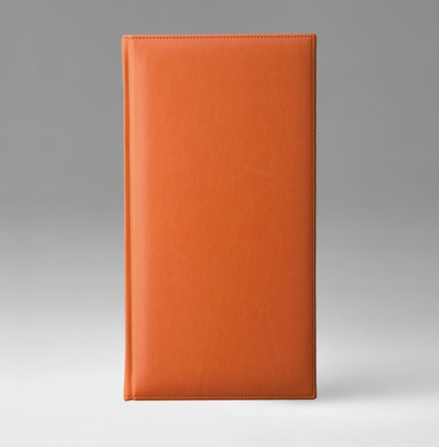 Телефонная книга, с РУС. регистром, Рубрика, белая, золотой срез, 8х15 см, фиксированный, Небраска, оранжевый