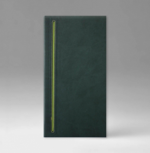 Телефонная книга, с РУС./LAT. регистром, Рубрика, белая, золотой срез, 8х15 см, фиксированный, Ривьера, зеленый