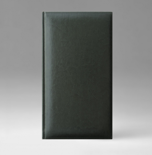 Телефонная книга, с РУС./LAT. регистром, Рубрика, белая, золотой срез, 8х15 см, фиксированный, Небраска, зеленый