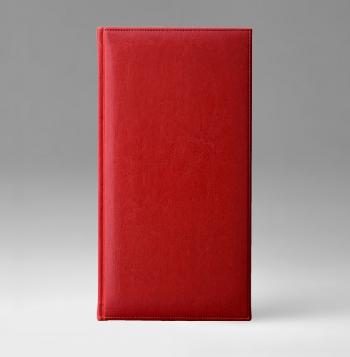 Телефонная книга, с РУС./LAT. регистром, Рубрика, белая, золотой срез, 8х15 см, фиксированный, Небраска, красный