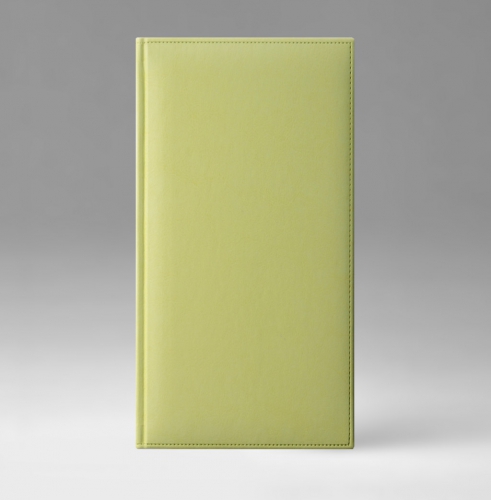 Телефонная книга, с РУС./LAT. регистром, Рубрика, белая, золотой срез, 8х15 см, фиксированный, Небраска, светло-зеленый