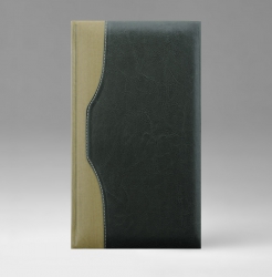 Телефонная книга, с РУС./LAT. регистром, Рубрика, белая, золотой срез, 8х15 см, фиксированный, Бали, зеленый