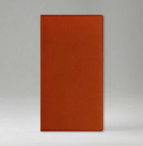 Телефонная книга, с РУС./LAT. регистром, Рубрика, белая, золотой срез, 8х15 см, фиксированный, Принт, оранжевый