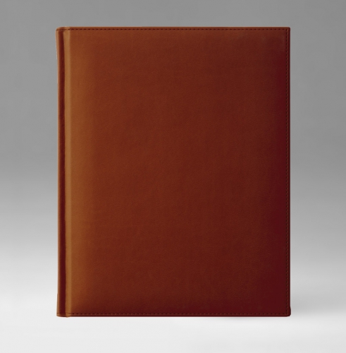 Ежедневник, датированный, Классик, белая, золотой срез, 21х29 см, фиксированный, Принт, английский красный