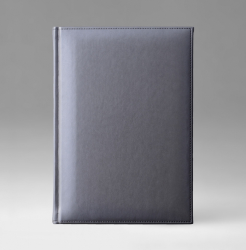 Ежедневник, датированный, Классик, белая, серебряный срез, 15х21 см, фиксированный, Каприс, серебристый