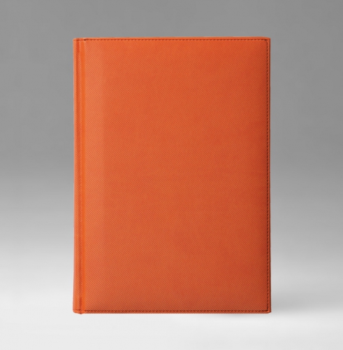 Телефонная книга, с РУС. регистром, Рубрика, белая, серебряный срез, 15х21 см, фиксированный, Текс, оранжевый