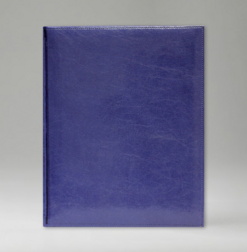 Еженедельник, датированный, Классик, белая, серебряный срез, 21х26 см, фиксированный, Имидж, голубой