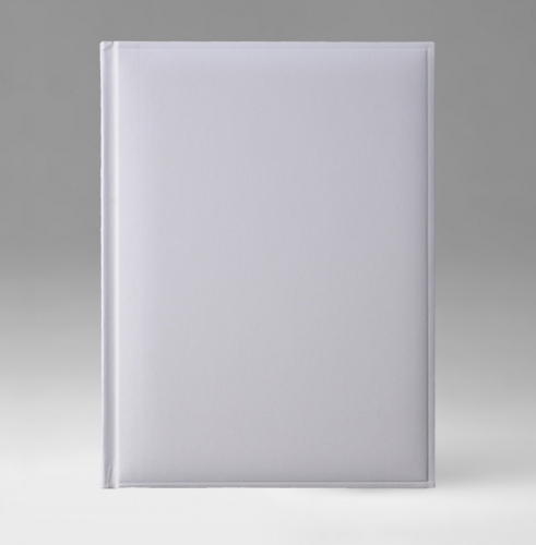 Еженедельник, датированный, Классик, белая, серебряный срез, 21х26 см, фиксированный, Карачи, белый