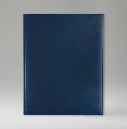 Еженедельник, датированный, Классик, белая, серебряный срез, 21х26 см, фиксированный, Принт, голубой