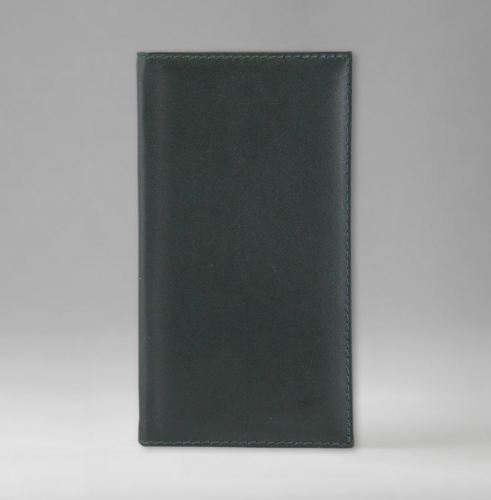 Телефонная книга, с РУС./LAT. регистром, Рубрика, белая, серебряный срез, 8х15 см, фиксированный, Рустик, зеленый