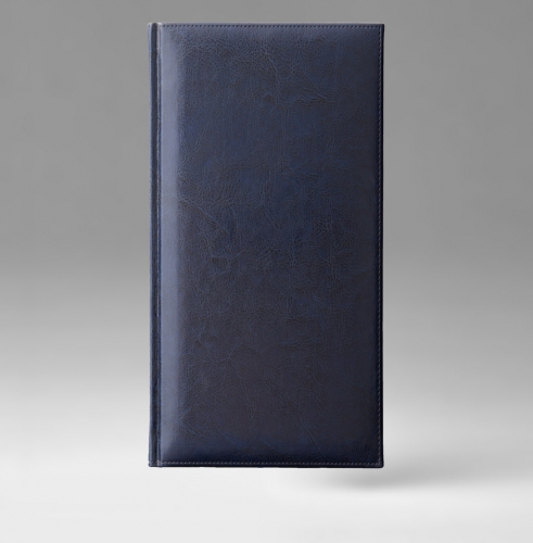 Телефонная книга, с РУС./LAT. регистром, Рубрика, белая, серебряный срез, 8х15 см, фиксированный, Небраска, синий