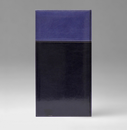 Телефонная книга, с РУС./LAT. регистром, Рубрика, белая, серебряный срез, 8х15 см, фиксированный, Имидж Дуо, синий/голубой