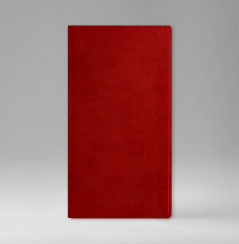 Телефонная книга, с РУС./LAT. регистром, Рубрика, белая, серебряный срез, 8х15 см, фиксированный, Текс, красный