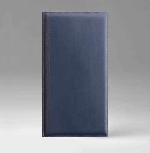 Телефонная книга, с РУС./LAT. регистром, Рубрика, белая, серебряный срез, 8х15 см, фиксированный, Рустик Флотур, синий
