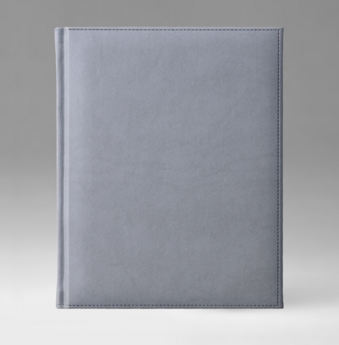 Ежедневник, датированный, Классик, белая, серебряный срез, 21х29 см, фиксированный, Принт, серебристый