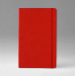 Записная книга, в линейку, Айвори, джалла, 9х14 см, фиксированный, Принт, красный