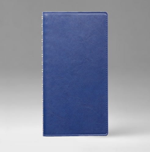 Еженедельник, датированный, Планшет, белая, 9х15,5 см, вайред, Небраска, голубой