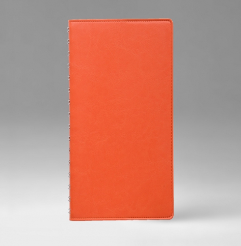 Еженедельник, датированный, Планшет, белая, 9х15,5 см, вайред, Небраска, оранжевый