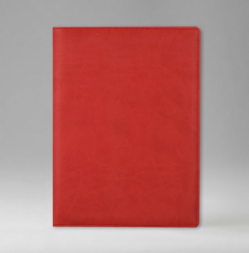 Ежедневник, недатированный, Планшет, белая, 15х21 см, на пружине, Принт, красный
