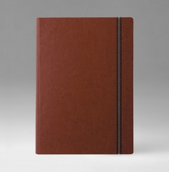 Ежедневник, датированный, Классик, джалла, 15х21 см, премиум эластик, Небраска, английский красный