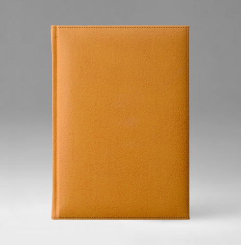 Ежедневник, датированный, Классик, белая, 15х21 см, фиксированный, Элефант, желтый