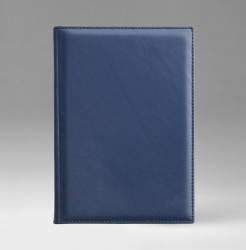 Ежедневник, датированный, Классик, белая, 15х21 см, фиксированный, Софти, синий