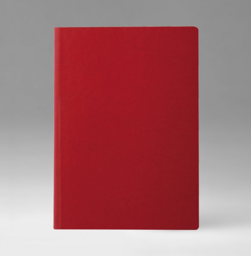 Ежедневник, датированный, Классик, белая, 15х21 см, премиум, Небраска, красный
