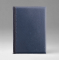 Ежедневник, датированный, Классик, белая, 15х21 см, фиксированный, Рустик Флотур, синий