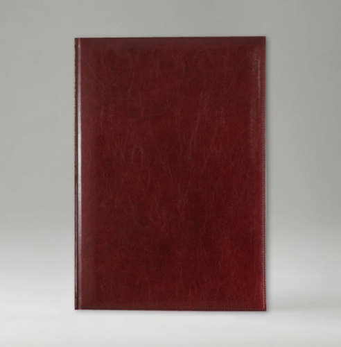Ежедневник, датированный, Классик, белая, 17х24 см, фиксированный, Имидж, бордо