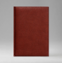 Ежедневник, датированный, Классик, белая, 17х24 см, фиксированный, Софт, английский красный
