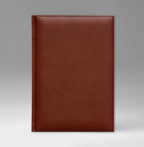 Ежедневник, датированный, Классик, белая, 17х24 см, фиксированный, Дакар, английский красный