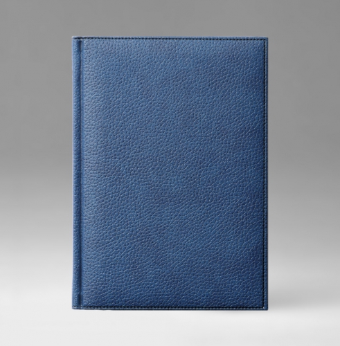 Ежедневник, датированный, Классик, белая, 12х17 см, фиксированный, Софт, голубой