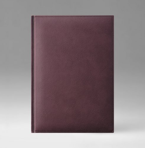 Ежедневник, датированный, Классик, белая, 12х17 см, фиксированный, Дакар, бордовый