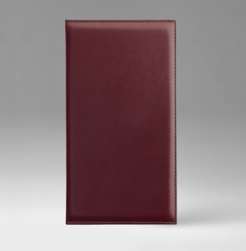 Телефонная книга, с РУС. регистром, Рубрика, джалла, 8х15 см, фиксированный, Рустик, бордовый