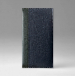 Телефонная книга, с РУС. регистром, Рубрика, джалла, 8х15 см, фиксированный, Бинебраска, синий/зеленый