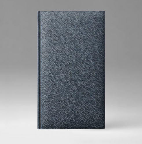 Телефонная книга, с РУС. регистром, Рубрика, джалла, 8х15 см, фиксированный, Софт, синий