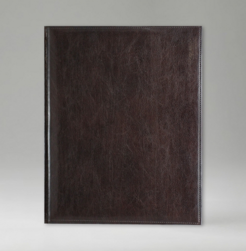 Еженедельник, датированный, Классик, джалла, 21х26 см, фиксированный, Имидж, темно-коричневый