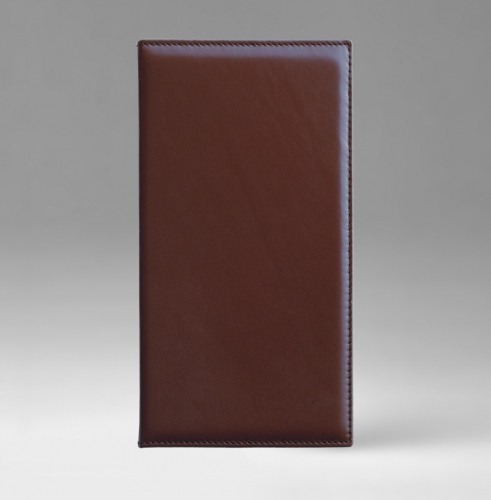 Телефонная книга, с РУС. регистром, Рубрика, белая, 8х15 см, фиксированный, Софти, коричневый