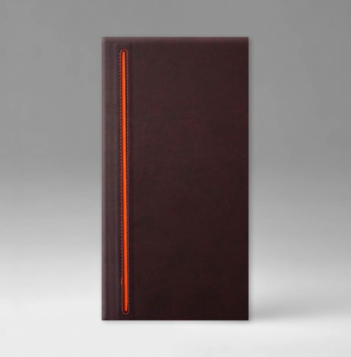 Телефонная книга, с РУС. регистром, Рубрика, белая, 8х15 см, фиксированный, Ривьера, бордо