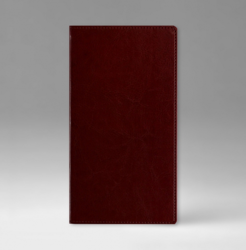 Телефонная книга, с РУС. регистром, Рубрика, белая, 8х15 см, фиксированный, Небраска, бордо