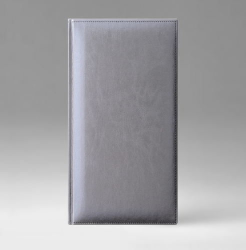Телефонная книга, с РУС. регистром, Рубрика, белая, 8х15 см, фиксированный, Небраска, серебристый