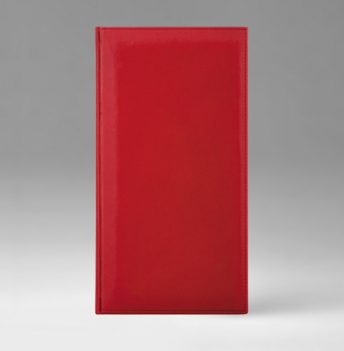 Еженедельник, датированный, Классик, белая, 9х17 см, фиксированный, Имидж, красный