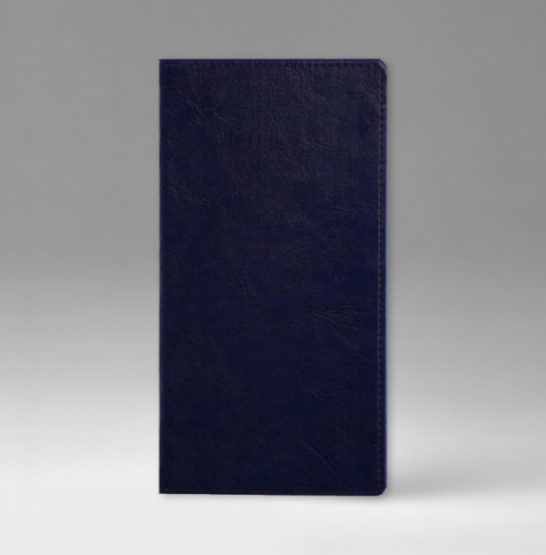 Еженедельник, датированный, Классик, белая, 9х17 см, фиксированный, Небраска, голубой